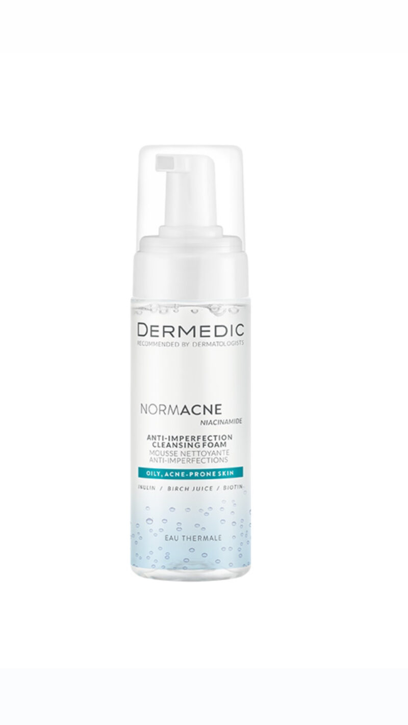 DERMEDIC Normacne Anti-Imperfection Gentle Cleansing Foam – 170ml دديرمديك غسول فوم للبشرة الدهنية المعرضة لحب الشباب – 170 مل