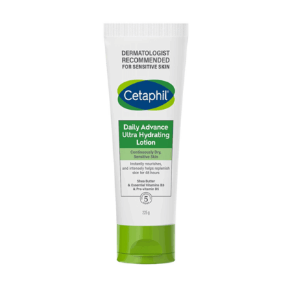 Cetaphil Daily Advance Ultra Hydrating Lotion for Dry & Sensitive Skin – 225gسيتافيل ديلي أدفانس لوشن مرطب مكثف للبشرة الجافة والحساسة – 225 جم