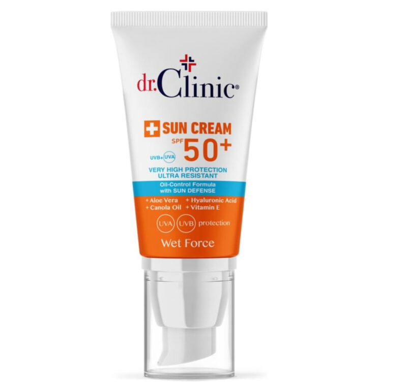 دكتور كلينك واقي شمس للبشرة الجافة والمختلطة بعامل حماية SPF50 Dr.Clinic Sun Cream SPF50 for Dry and Combination Skin