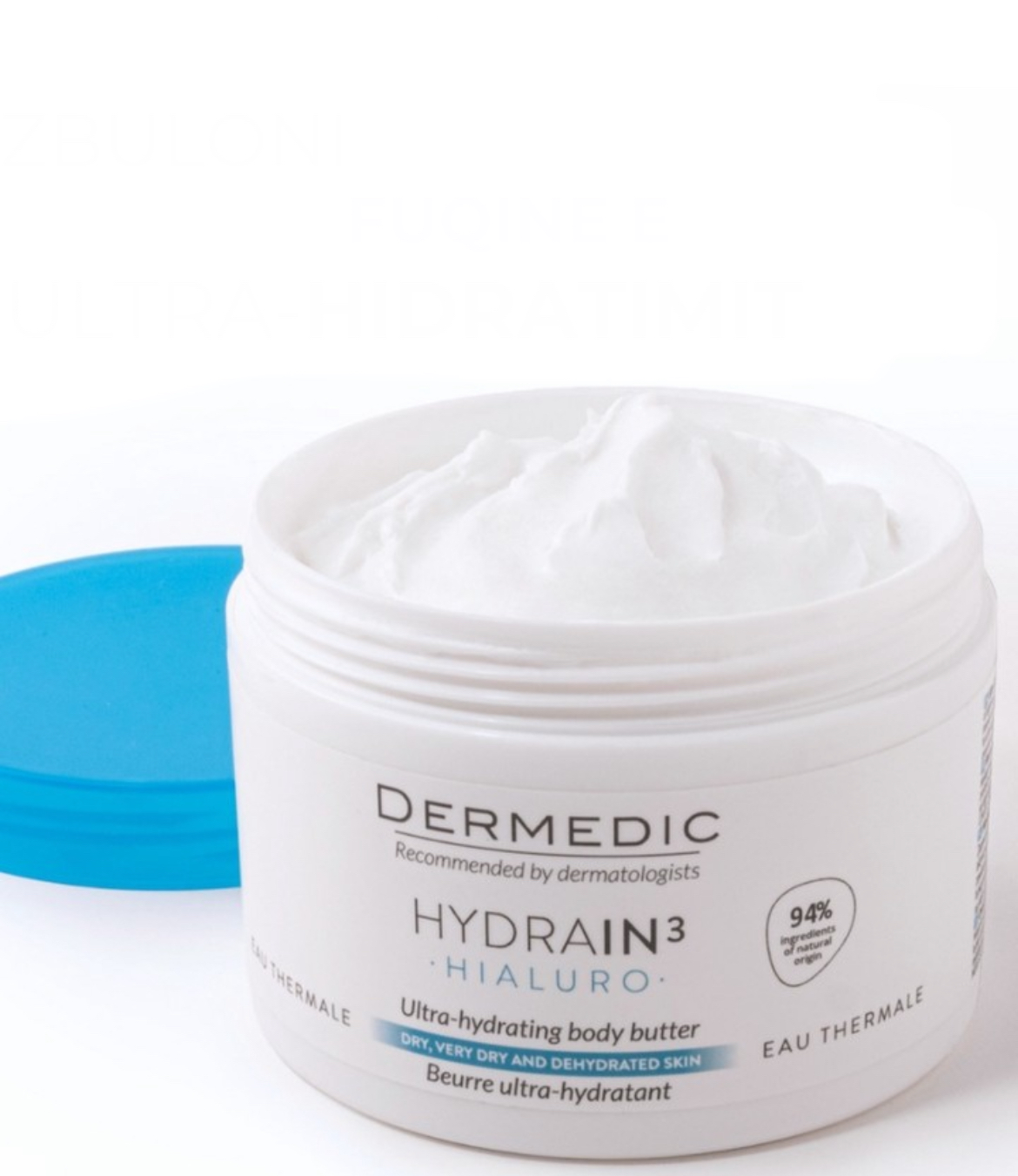 DERMEDIC Hydrain3 Hialuro Ultra-Hydrating Body Butter – 225ml ديرمديك زبدة ترطيب مكثف للجسم - 225 مل