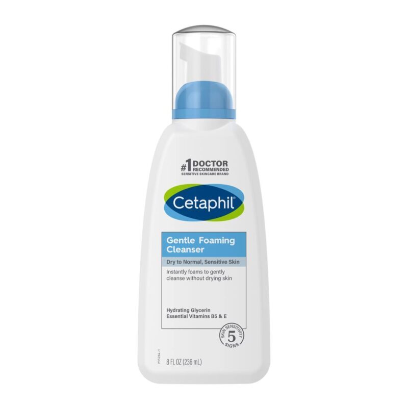 Cetaphil Gentle Foaming Cleanser for Dry, Normal, Sensitive Skin – 236ml سيتافيل غسول رغوي للبشرة الجافة، العادية، والحساسة – 236 مل