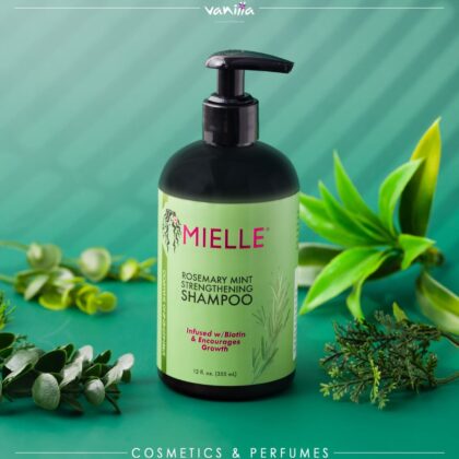 ميلي شامبو تقوية الشعر بالروزماري والنعناع 355 مل Mielle Rosemary Mint Strengthening Shampoo 355ml