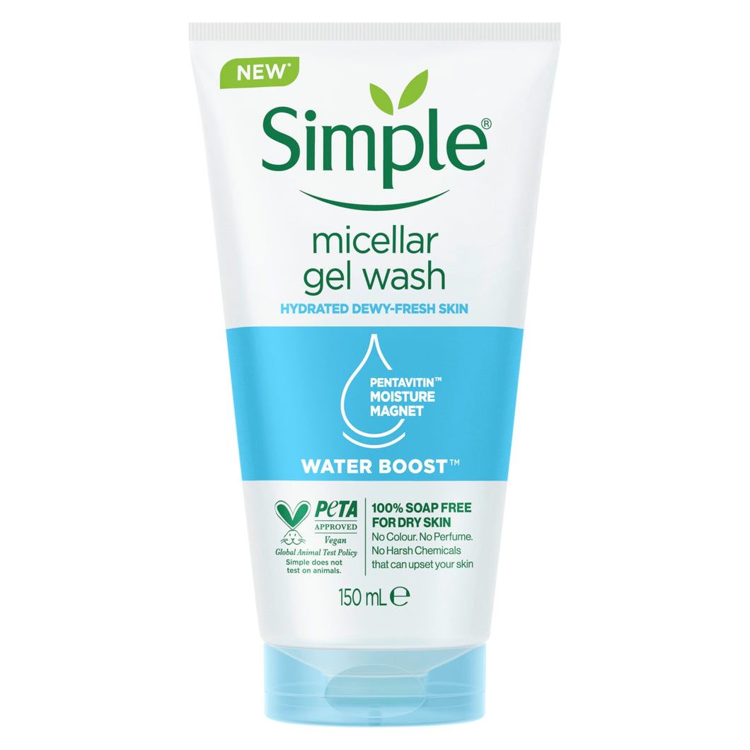 Simple Water Boost Micellar Facial Gel Wash – سمبل جل مائي مزيل للمكياج – 150 مل