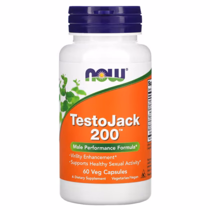 ناو فودز تيستو جاك 200 60-  كبسولة نباتية  - NOW Foods TestoJack 200 60 Veg Capsules