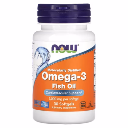 ناو فودز أوميغا-3 زيت سمك 1000 ملغ 30 كبسولة - NOW Foods Omega-3 Fish Oil 1000mg 30 Softgels