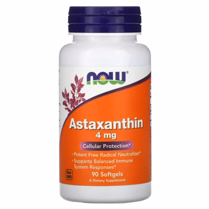 ناو فودز أستازانتين 4 ملغ 90 كبسولة - NOW Foods Astaxanthin 4mg 90 Softgels