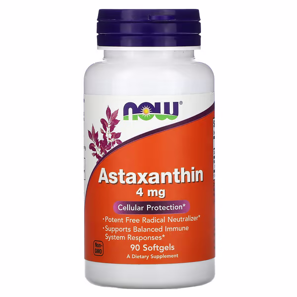 ناو فودز أستازانتين 4 ملغ 90 كبسولة - NOW Foods Astaxanthin 4mg 90 Softgels